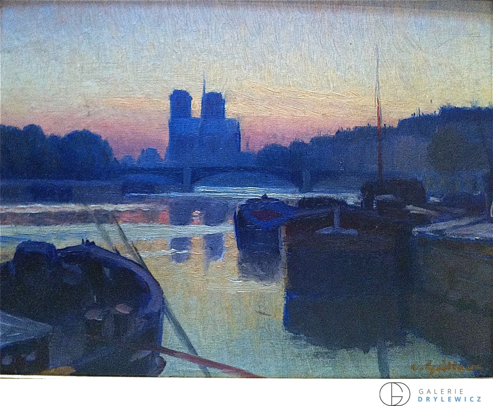 Charles Victor Guilloux, Notre Dame de Paris au crépuscule, circa 1898