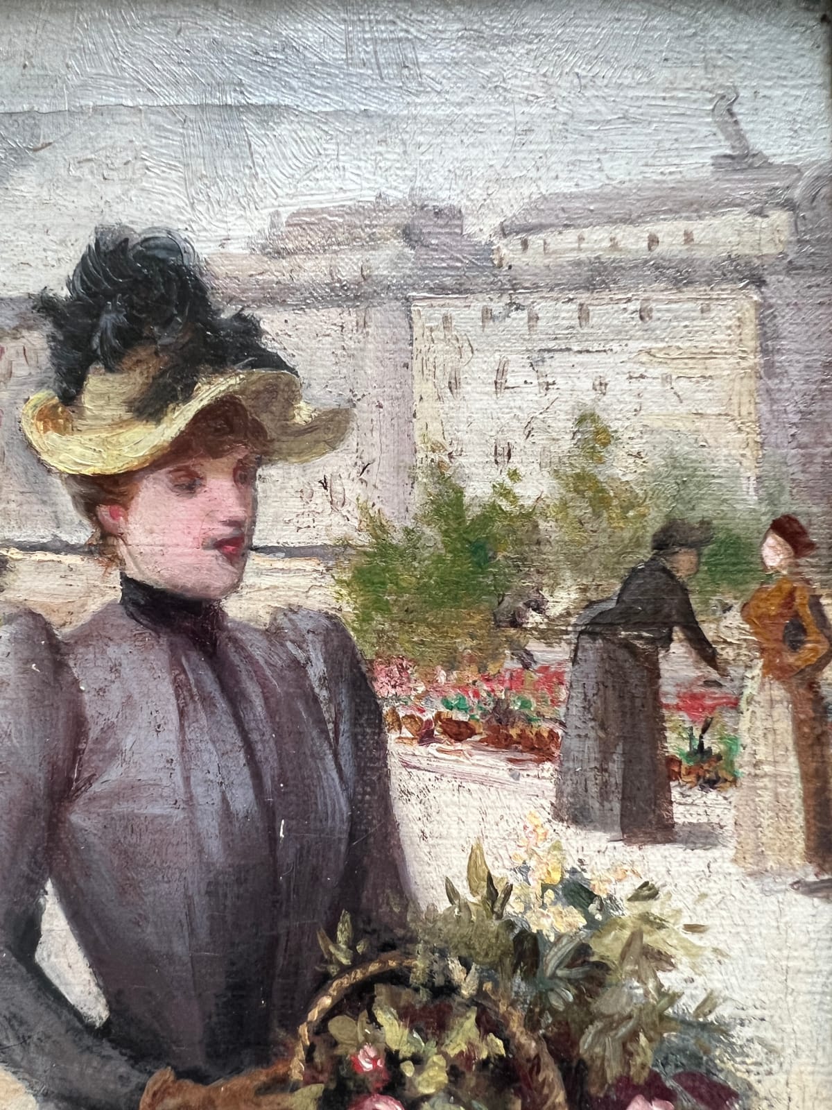 Ecole française de la fin du XIXème siècle, Paris, Elegante Bouquetière