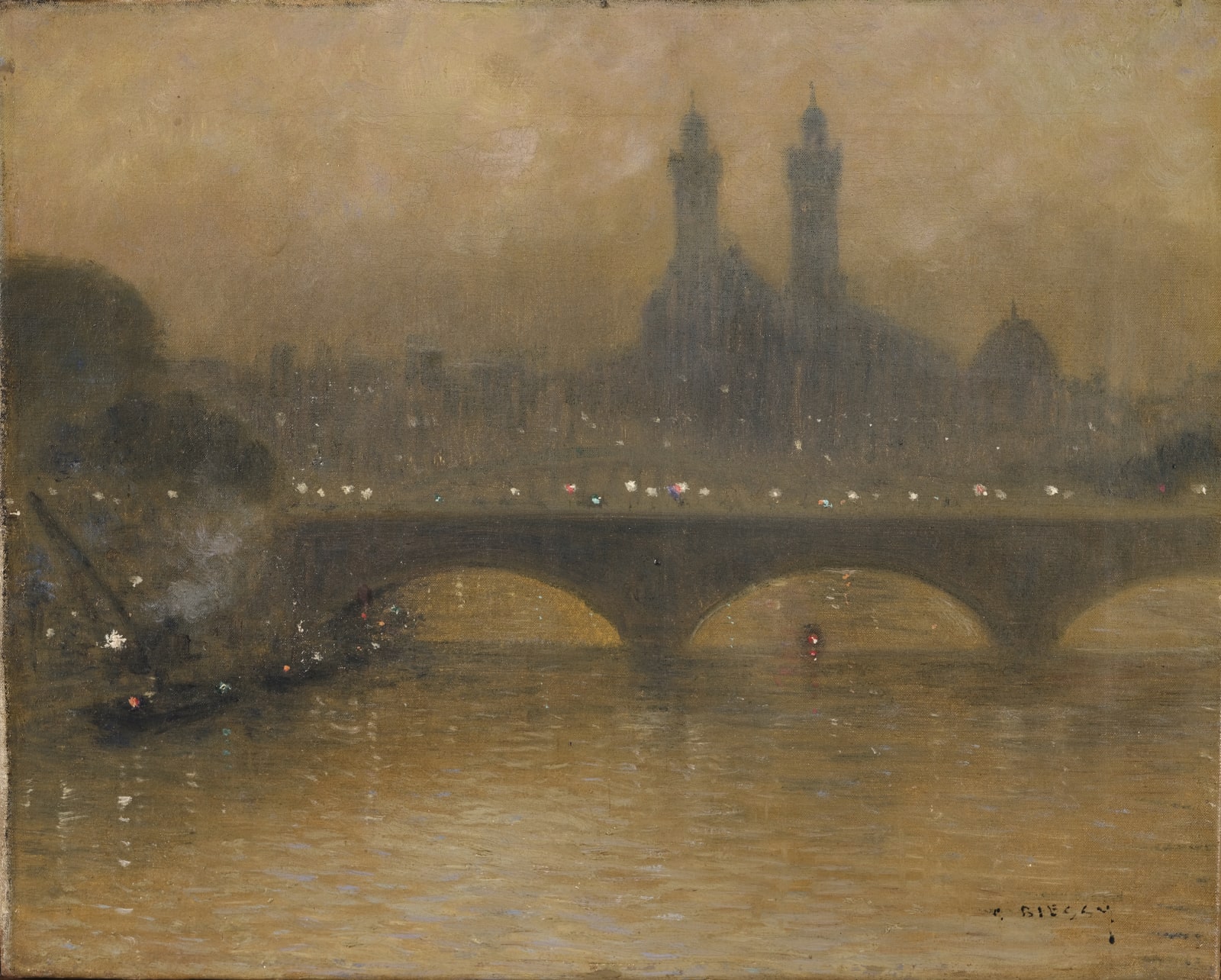 Gabriel Biessy, Le Palais du Trocadéro, circa 1900