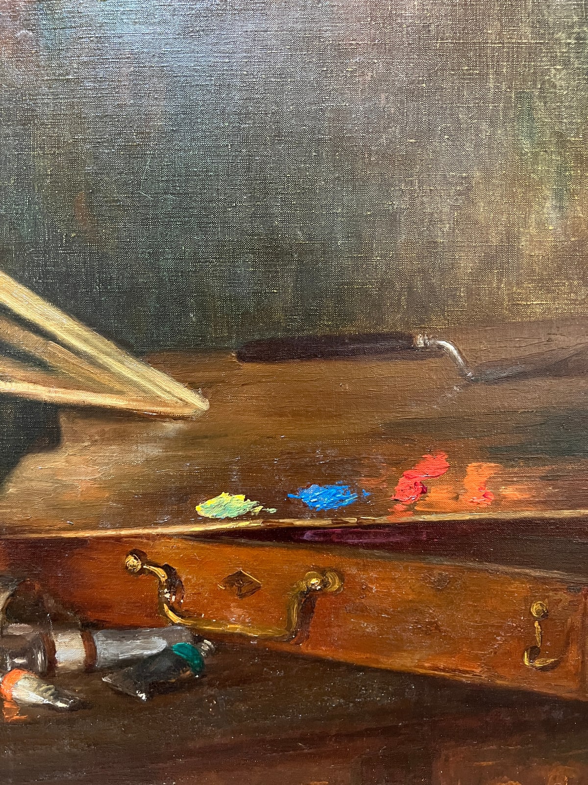 Marthe Moisset, La Palette et les brosses de l’artiste, 1906