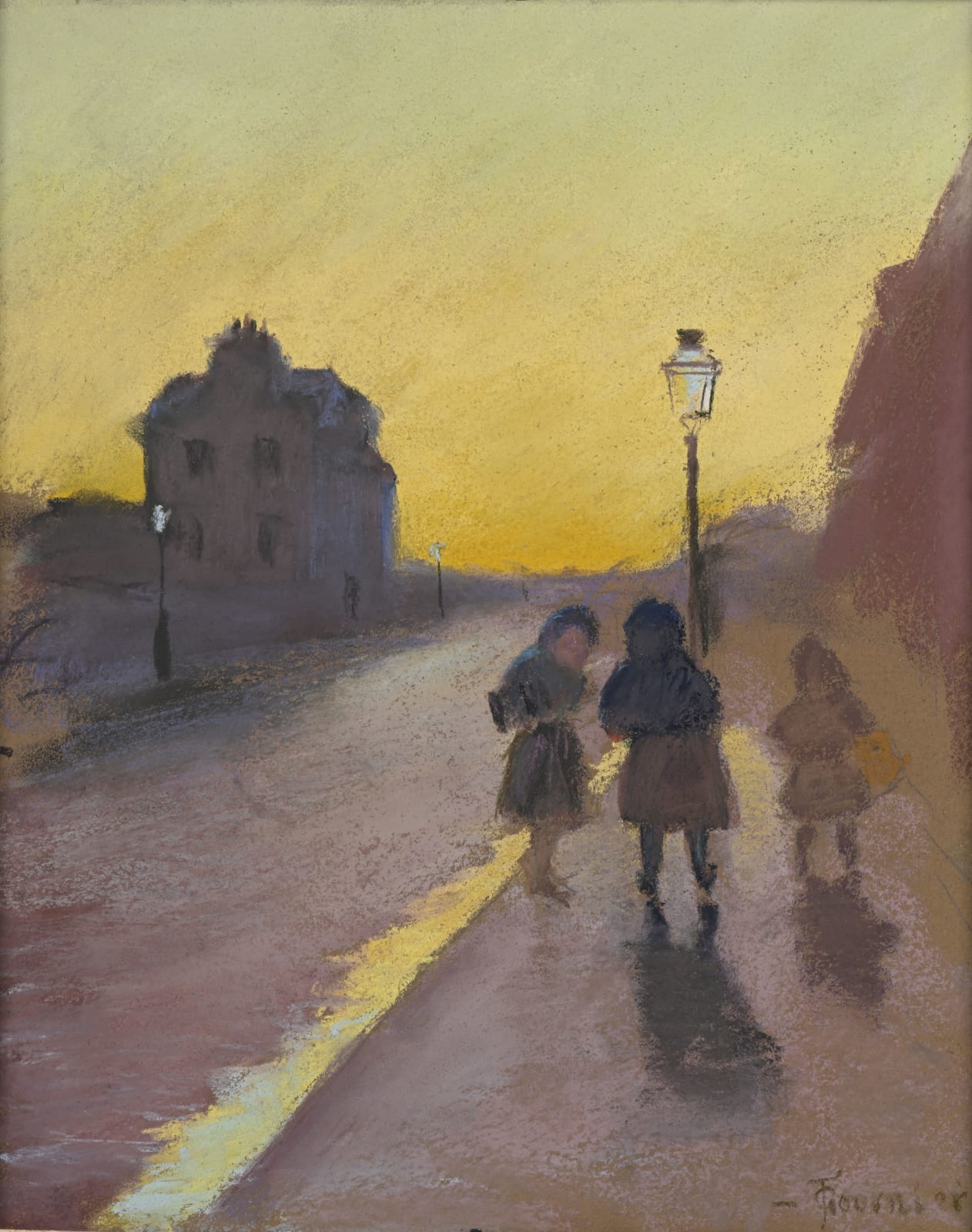Alphonse Georges Fournier, Scène de rue à Montmartre, circa 1895