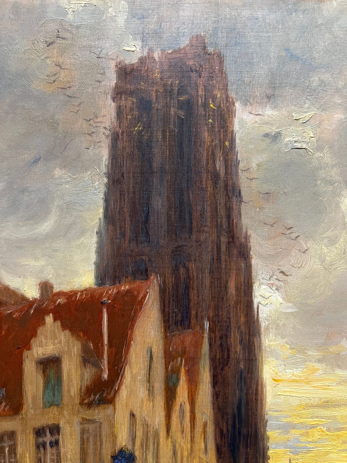 Ecole française du début du XXème siècle, Belgique, La Cathédrale Des Malines - Béguinage, circa 1900