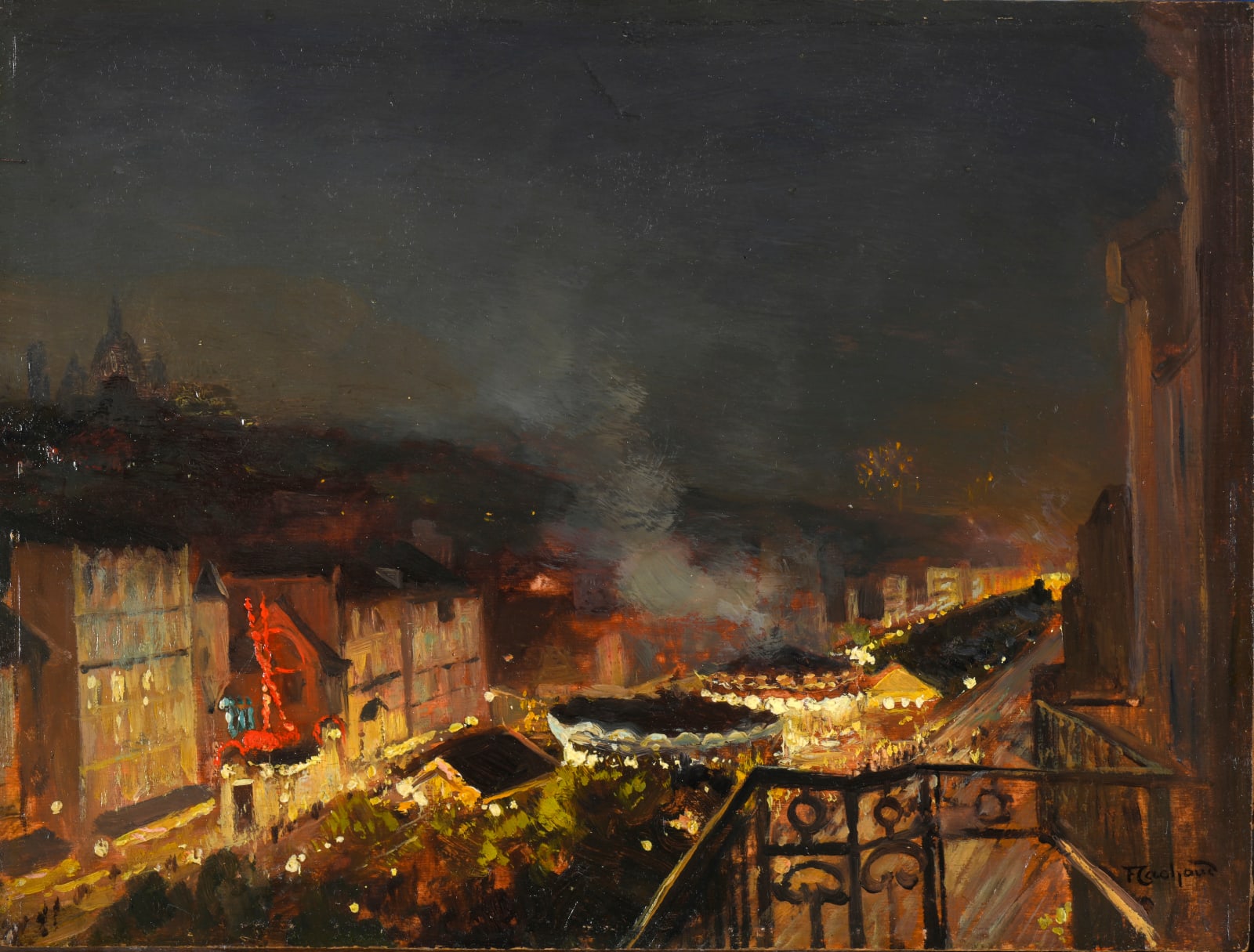François Charles Cachoud, Boulevard de Clichy (La fête), Circa 1900