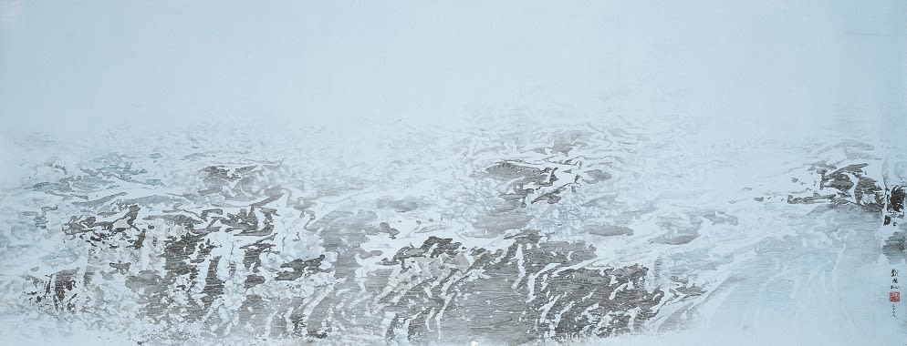 Liu Kuo-Sung 劉國松, Grass Lake Covered with Snow 大雪覆蓋芳草海, 2009