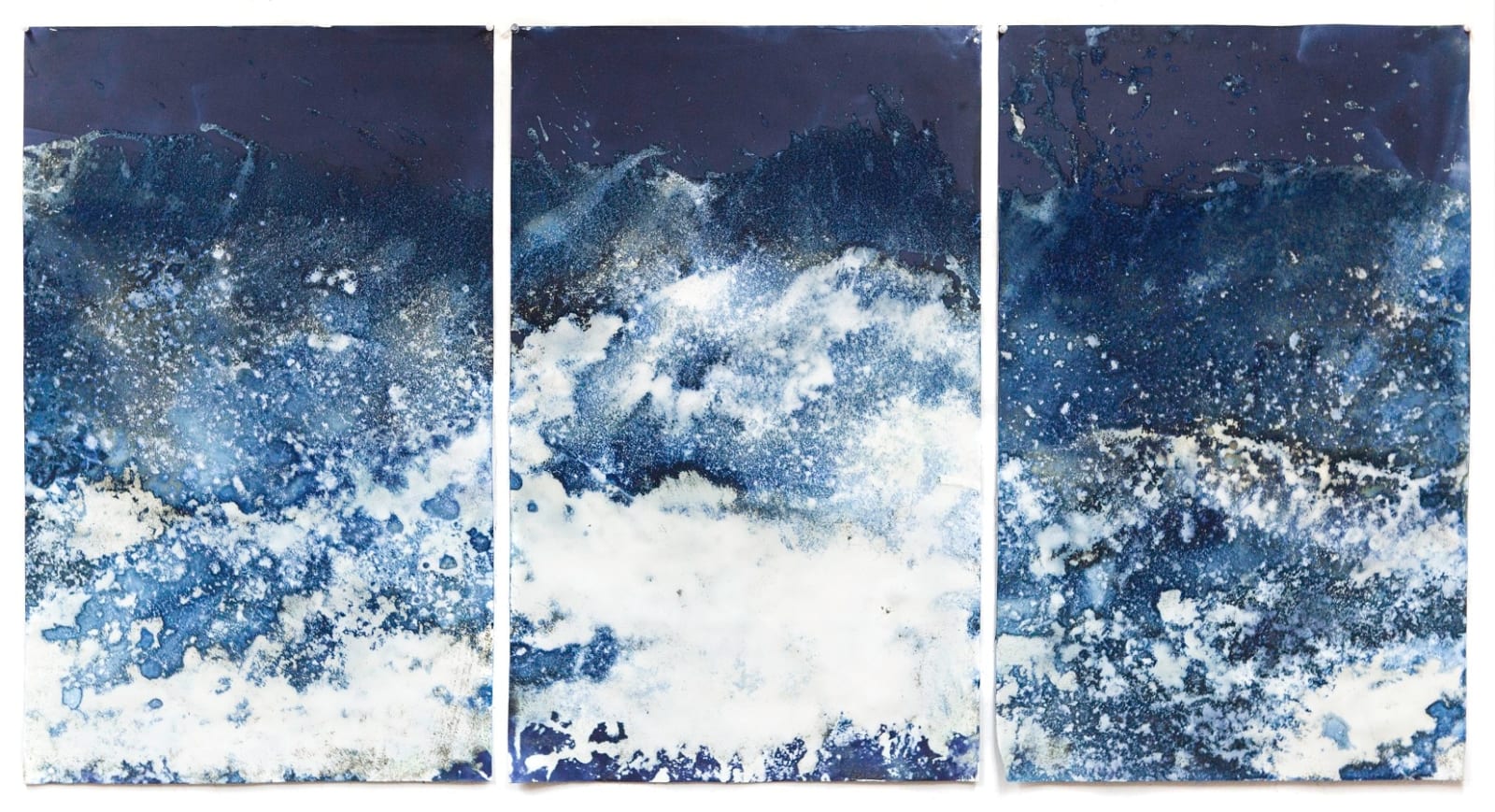 Meghann Riepenhoff 梅根·瑞普霍夫, Littoral Drift #200 (Recto, Fay Bainbridge Beach, WA 02.02.15, Two Waves, Poured and Buried), 2015