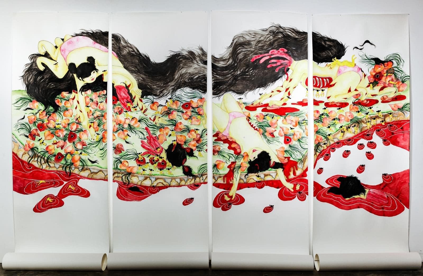 Cathy Lu, Girls in Peach Garden, 2013