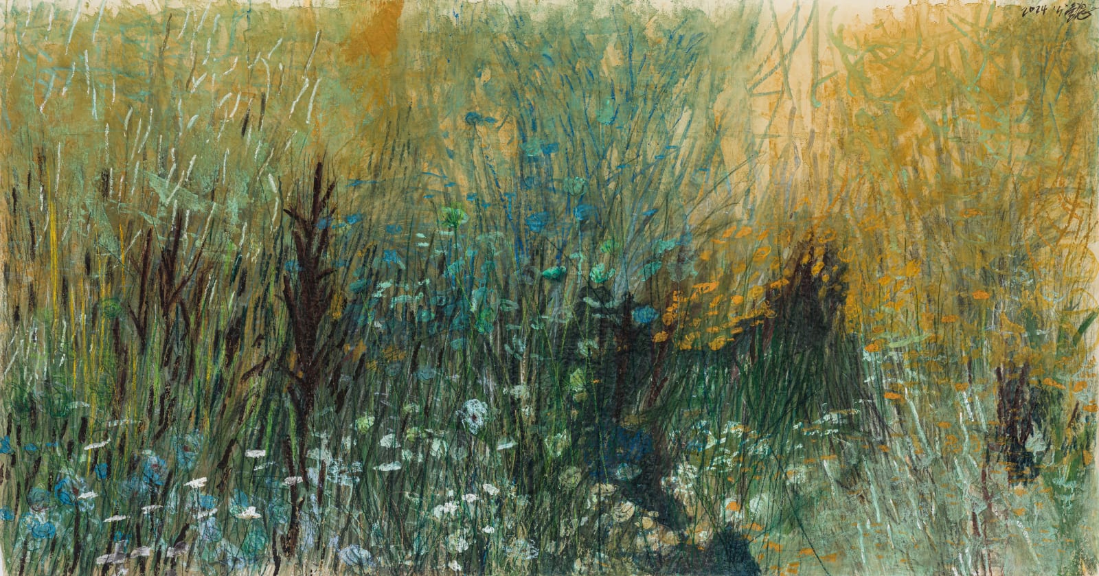 Wang Gongyi 王公懿, Variation on Leaves of Grass: Queen Anne's Lace 草葉集 #23 ：變奏, 2024