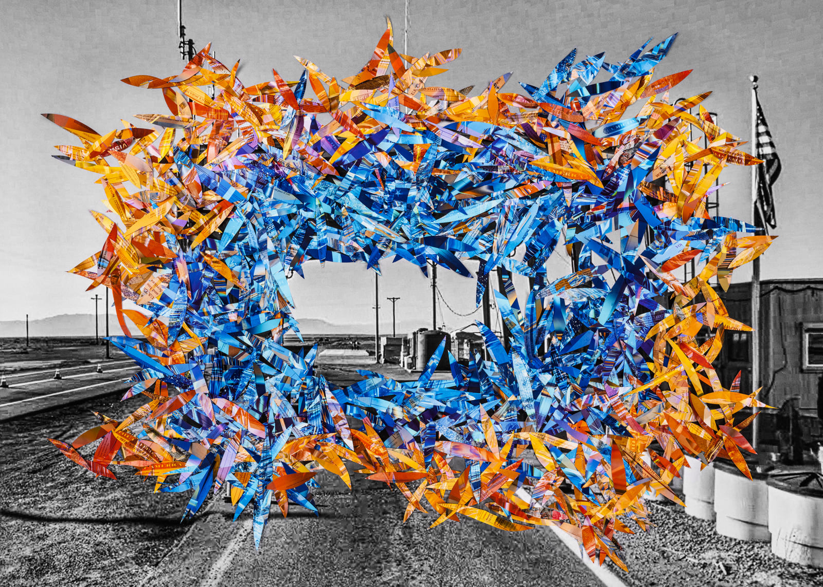 Guanyu Xu 徐冠宇, The New Threshold (Interior Border Checkpoint, Niland, CA), 2023