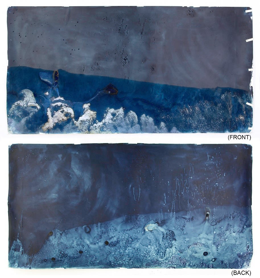 Meghann Riepenhoff 梅根·瑞普霍夫, Littoral Drift #56 (RectoVerso, Rodeo Beach, CA 07.15.13, Three Waves, Submerged and Buried), 2013