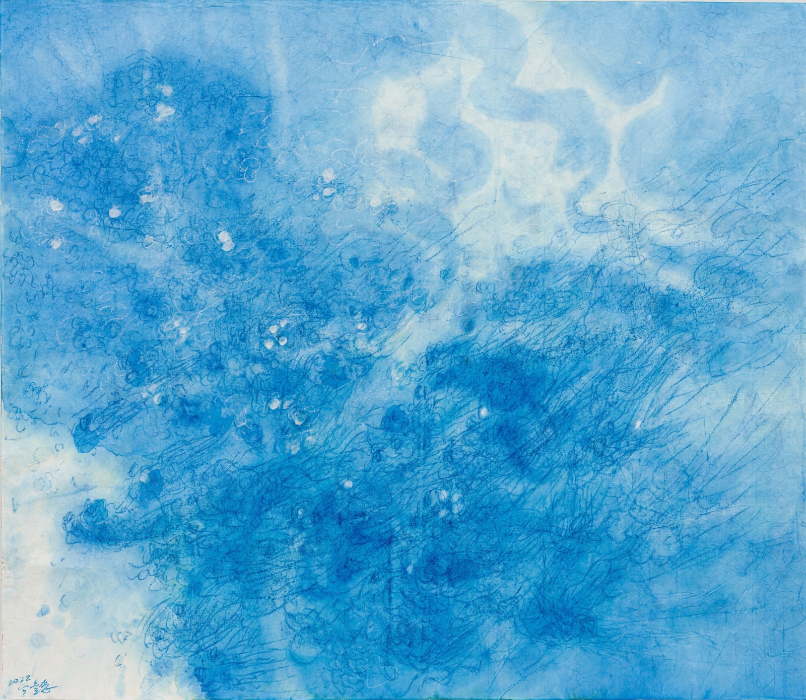 Wang Gongyi 王公懿, Winsor Blue: Flying Apsaras #1 溫莎藍：飛天（一）, 2022