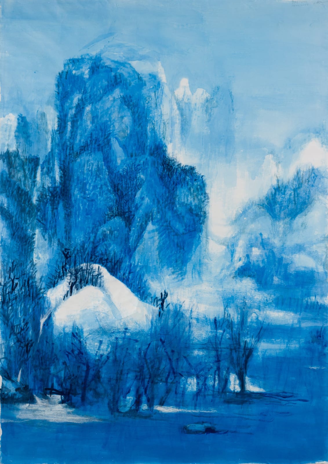 Wang Gongyi 王公懿, Winsor Blue - Cold Mountain 溫莎藍 : 冷山, 2023