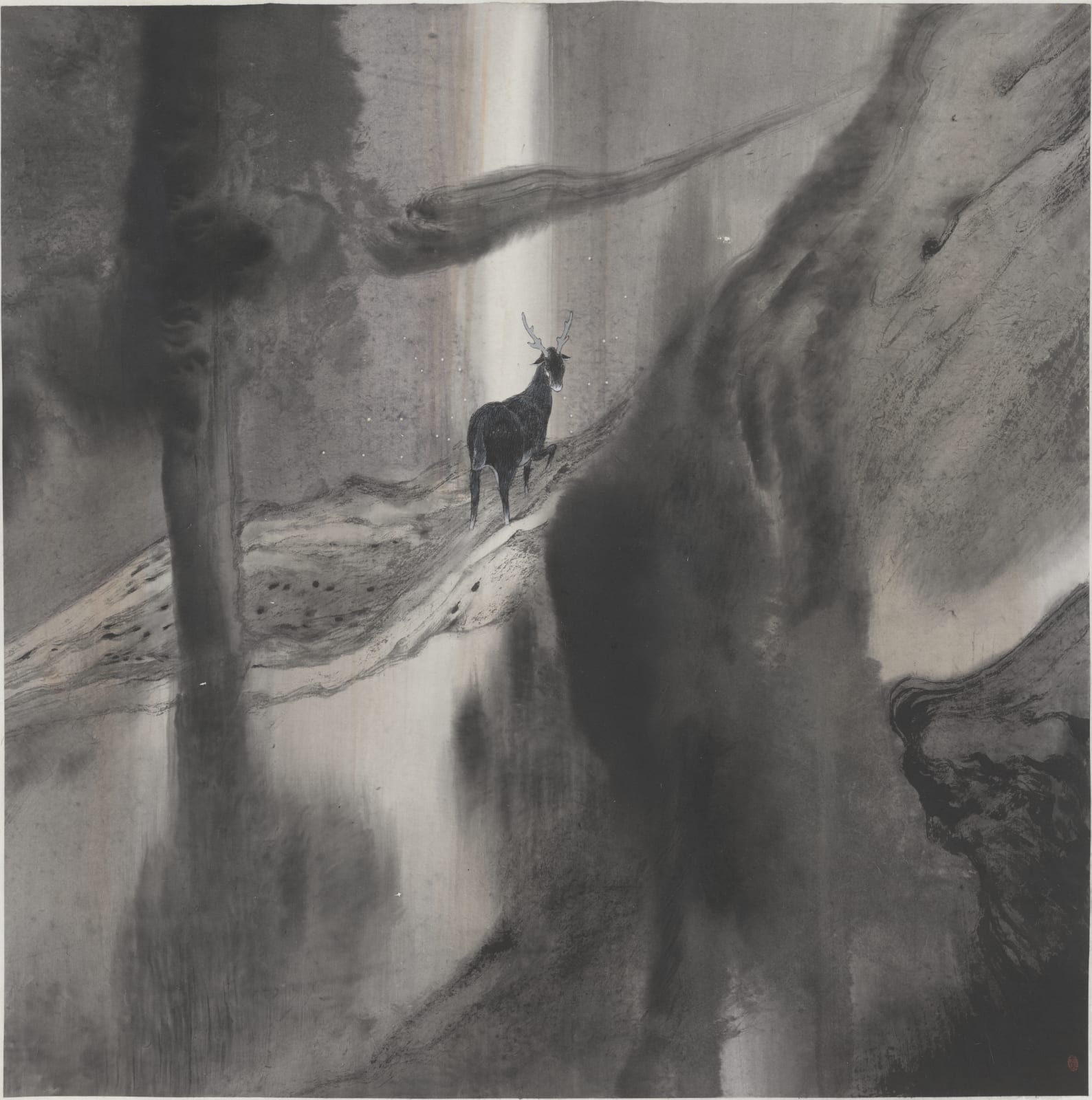 Lin Yusi 林于思, A Deer Looking Back 鹿回頭, 2014