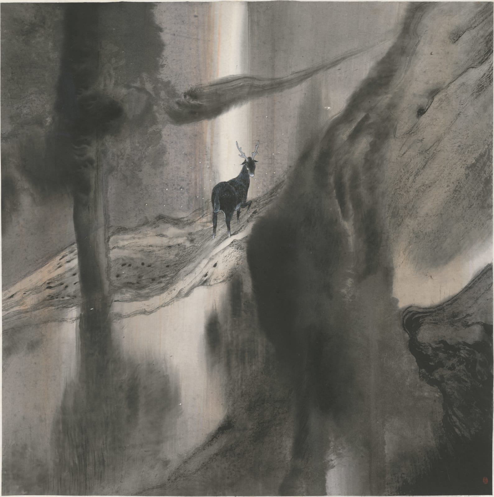 Lin Yusi 林于思, A Deer Looking Back 鹿回頭, 2014