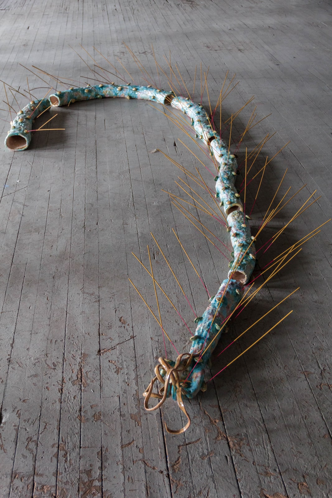 Cathy Lu, Nuwa's Arm with Incense, 2022