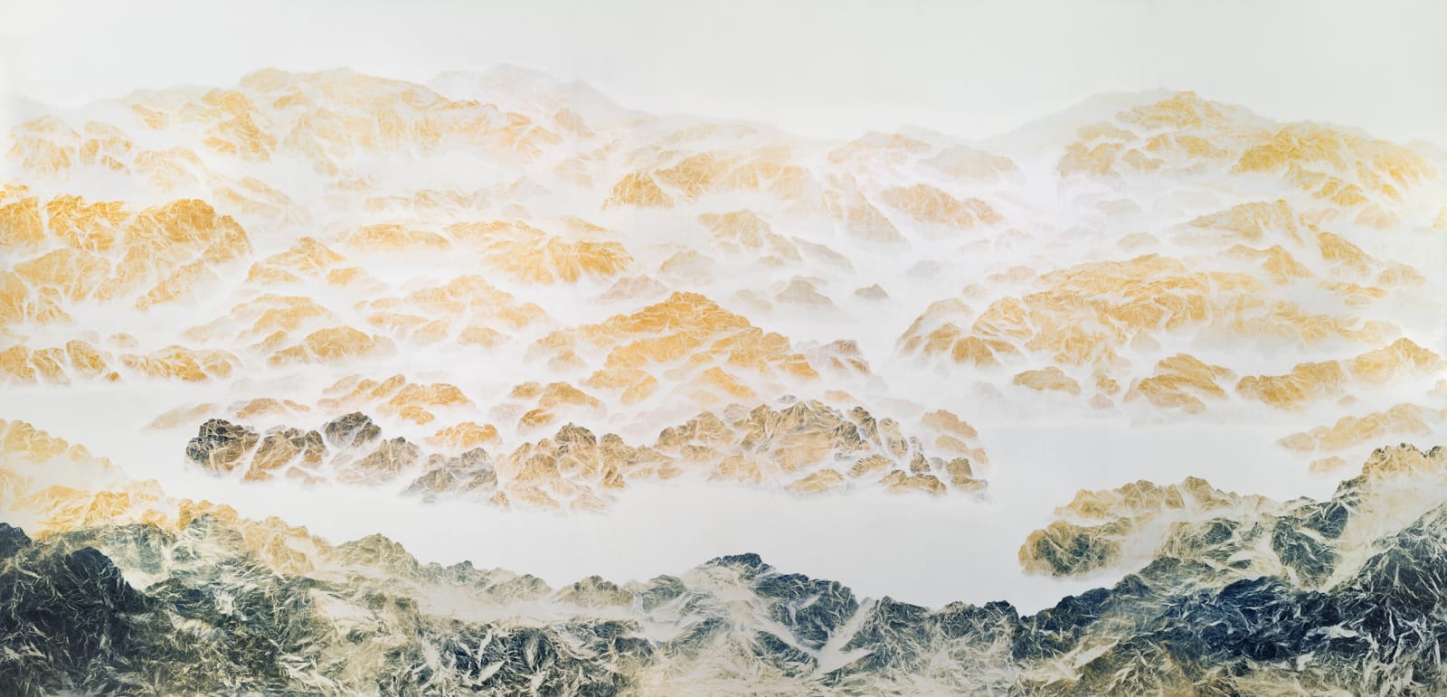 Wu Chi-Tsung 吳季璁, Cyano-Collage - A Thousand Mile of Rivers and Mountains 氰山集之千里江山圖, 2018
