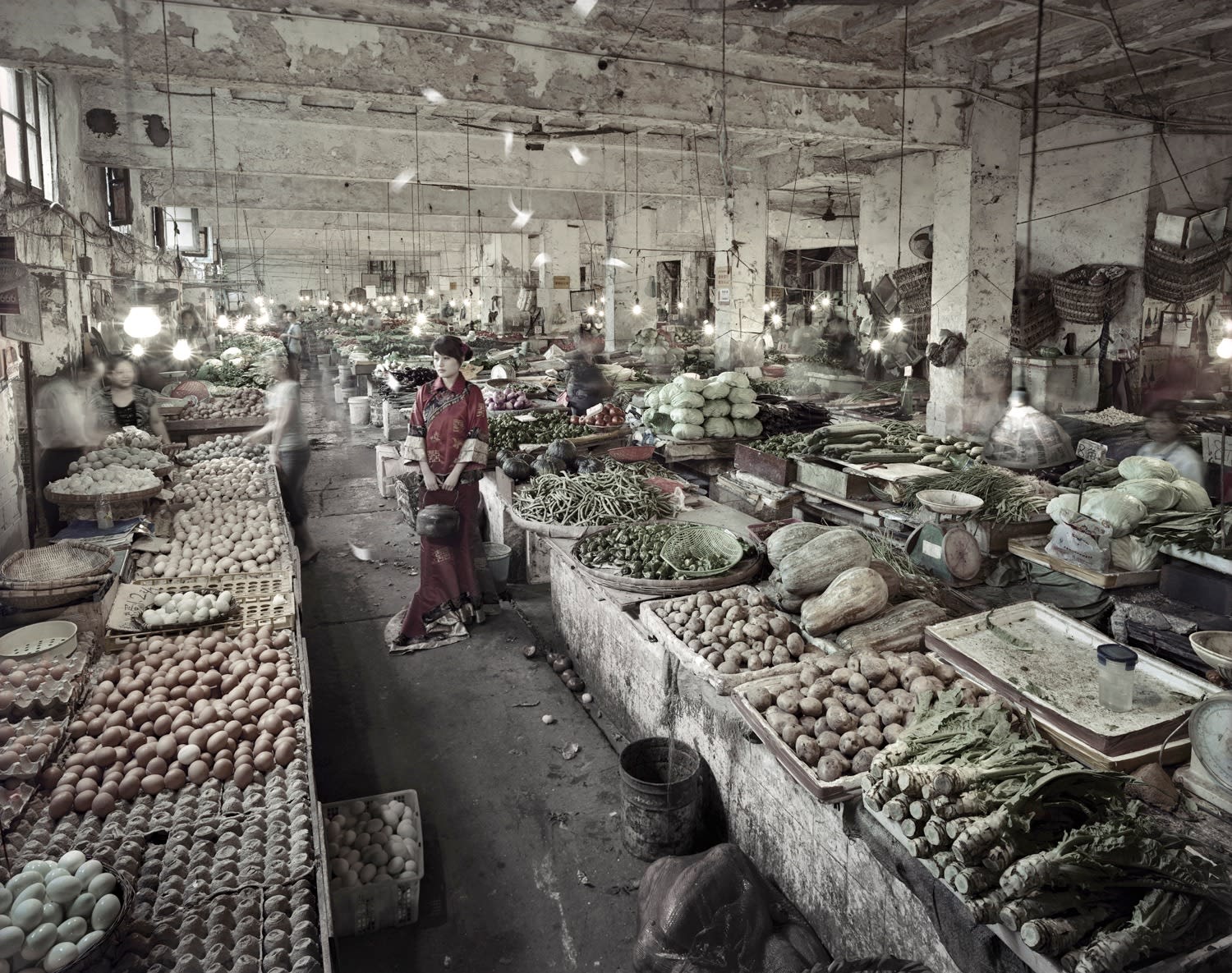 Qin Wen 秦文, Old City - Vegetable Market (No. 2) 故城系列之菜市場, 2009