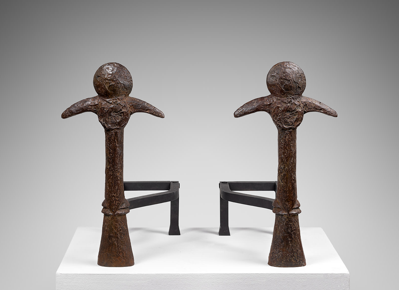 PHILIPPE ANTHONIOZ, Paire de Chenets / Pair of Andirons (D004), XXIe