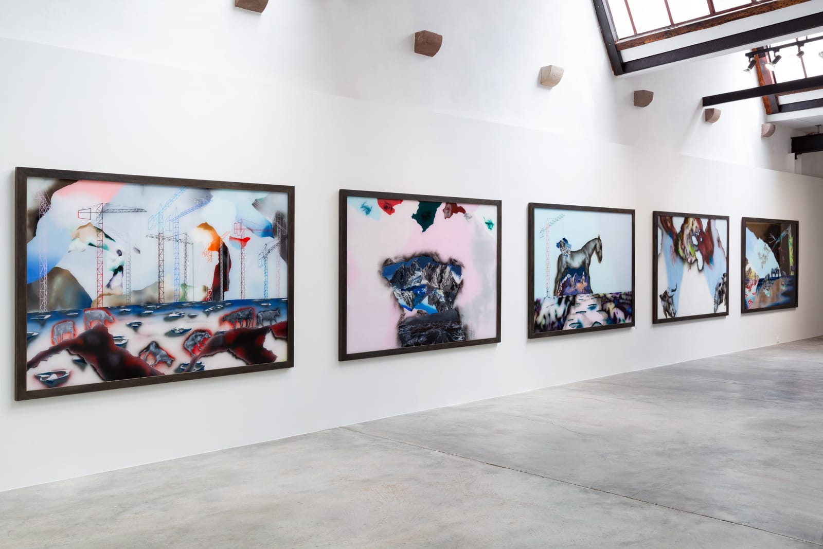 Daniel SCHLIER, Hiver rose (Tribute to Philip Guston), 2023