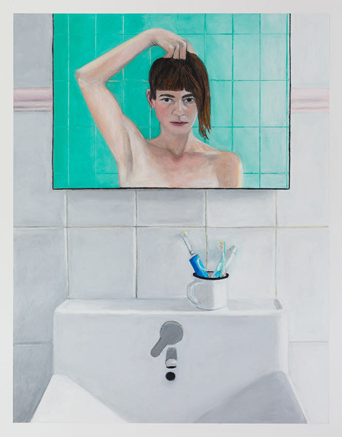 Camille BRES, Autoportrait au lavabo, 2024