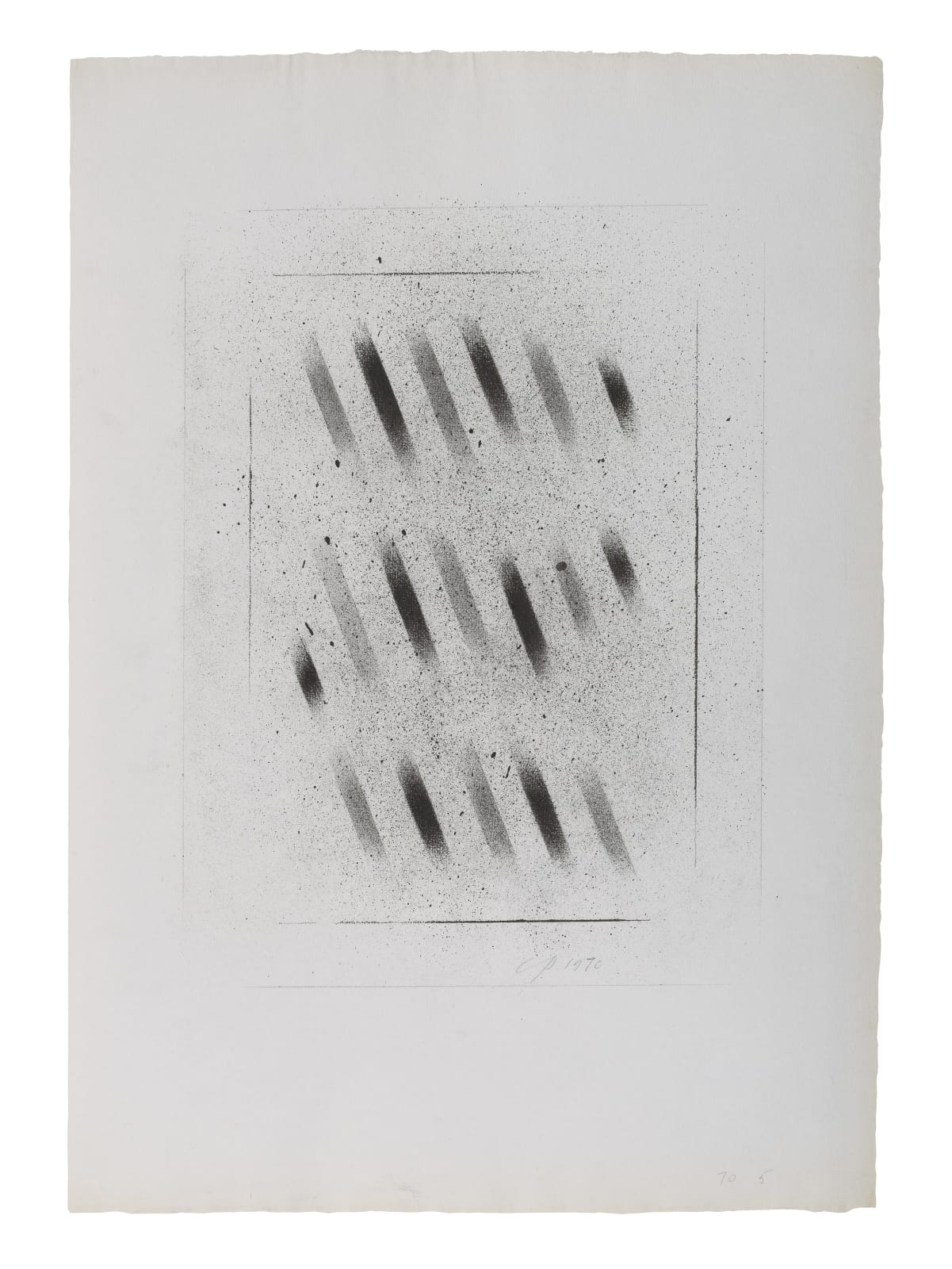 Charles Pollock, Drawing (charcoal) #5, 1970