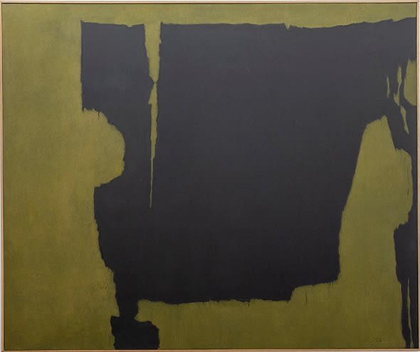 Charles Pollock, Untitled (Black), yellow-green, 1962