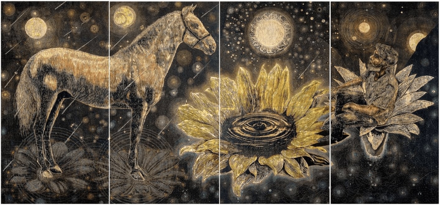 Prathap Modi, Silence, Space, Terrestrail (Horse&Man), 2018