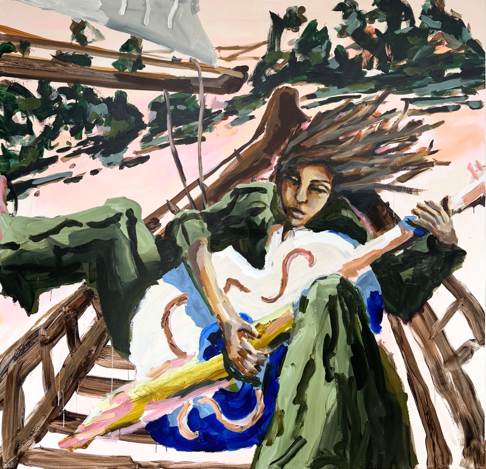 Mie Olise Kjærgaard, Playing guitar on the slow go, 2025