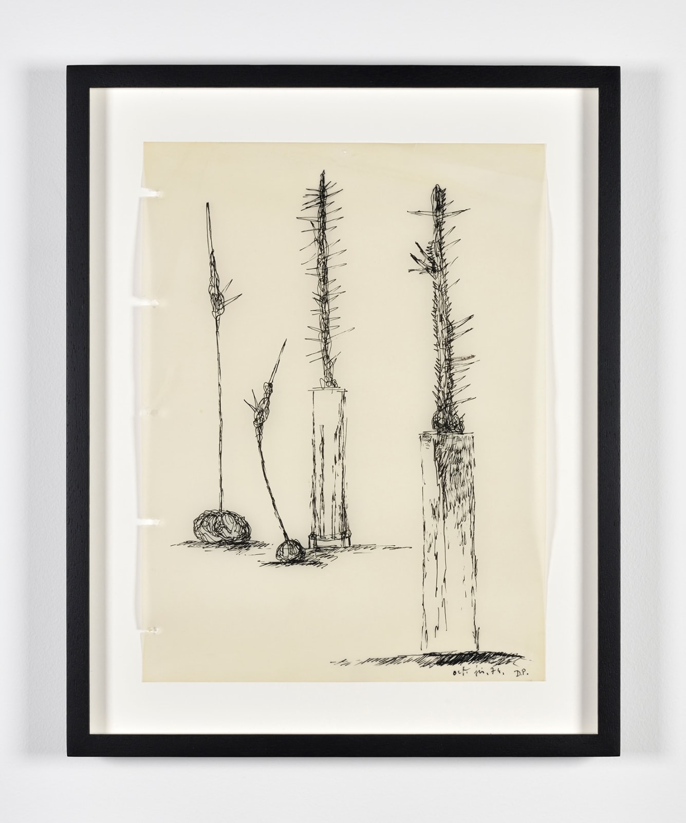 Daniel Pommereulle, Dessin préparatoire, 1974