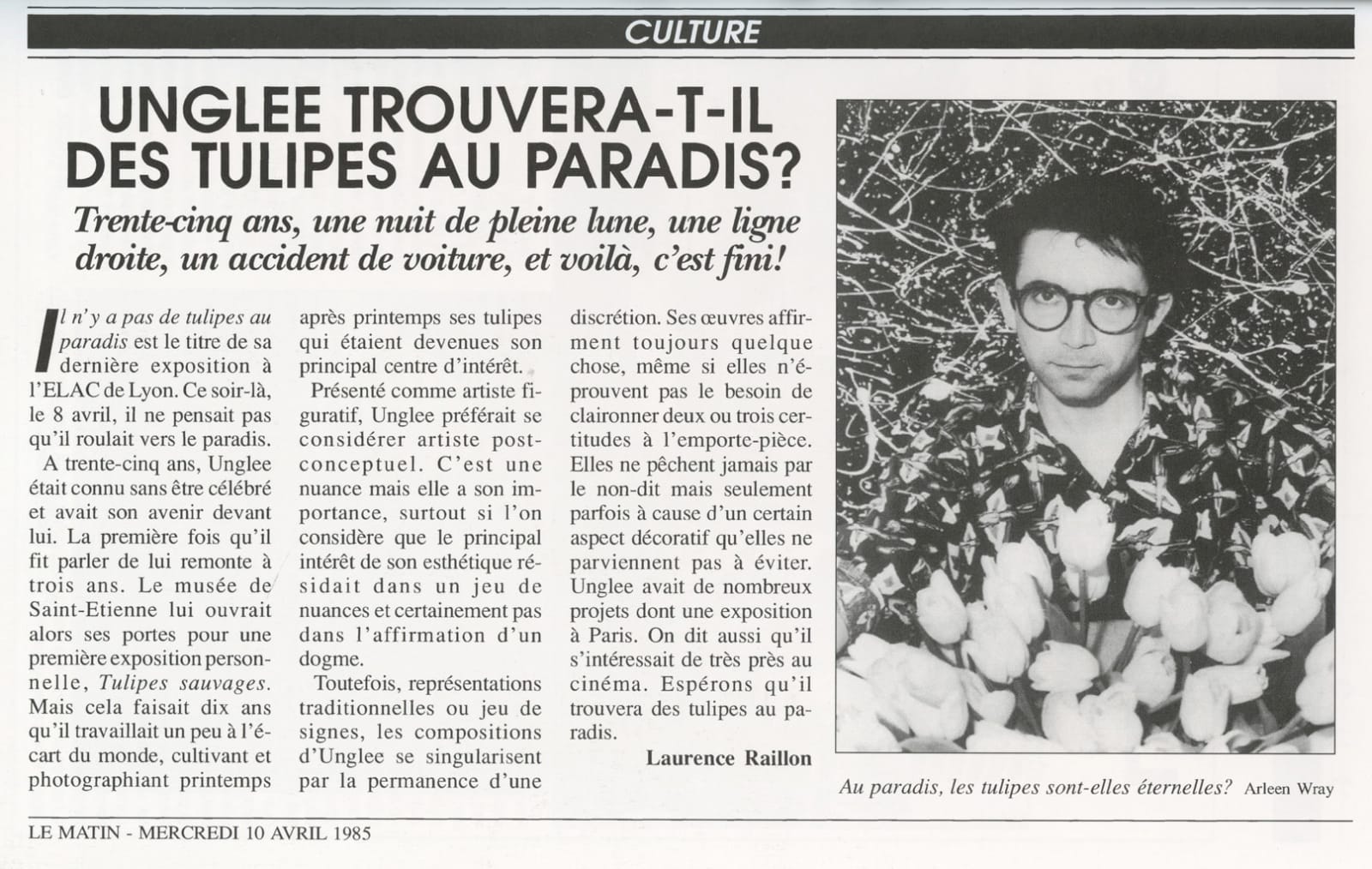 Unglee, Unglee trouvera-t-il des tulipes au paradis, Paris 1993, 1995