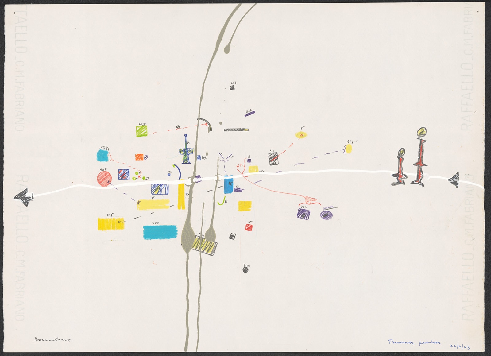 Gianfranco Baruchello, Traversata pericolosa, 1963