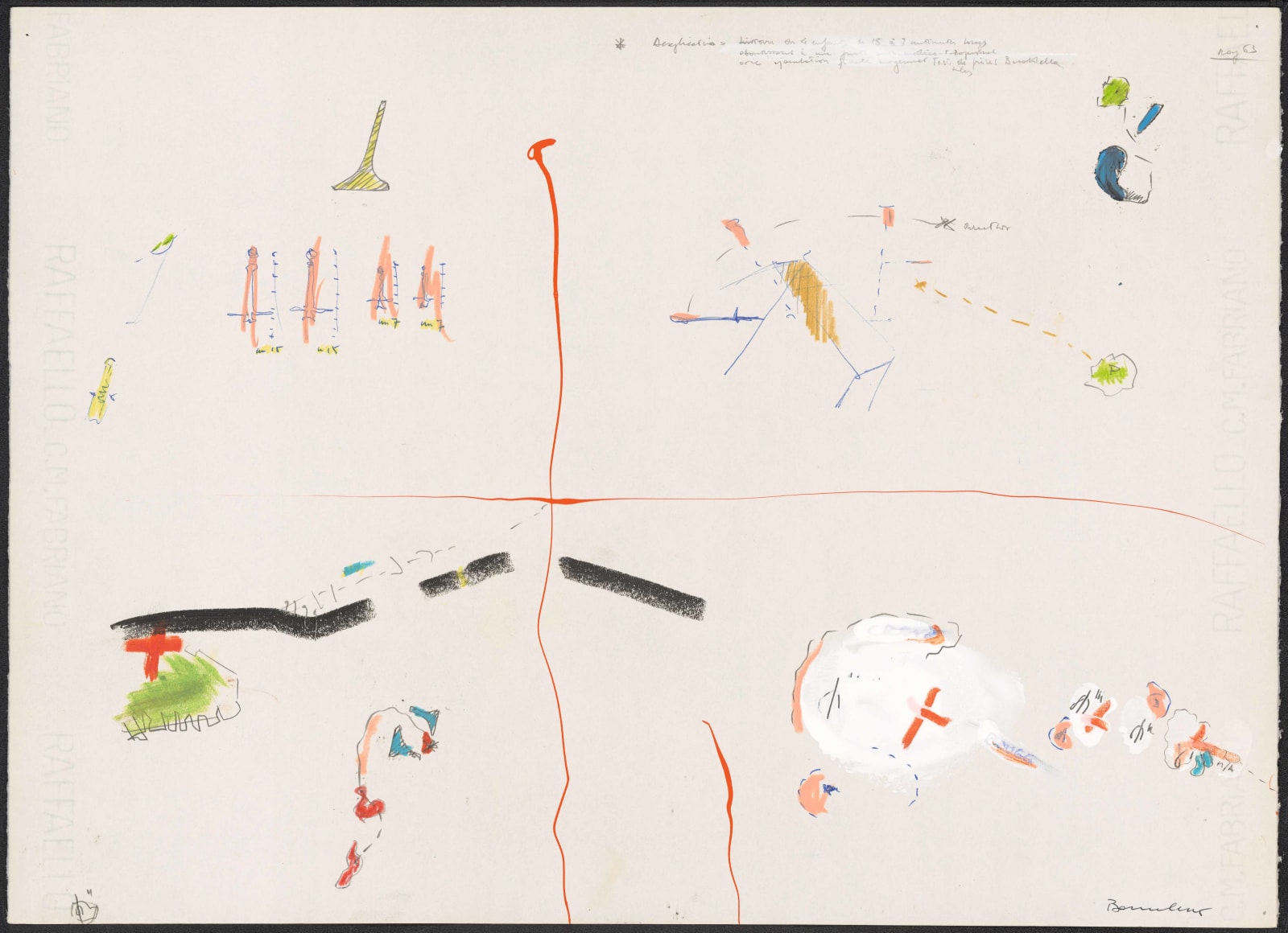 Gianfranco Baruchello, Sur quatre enfants, 1963