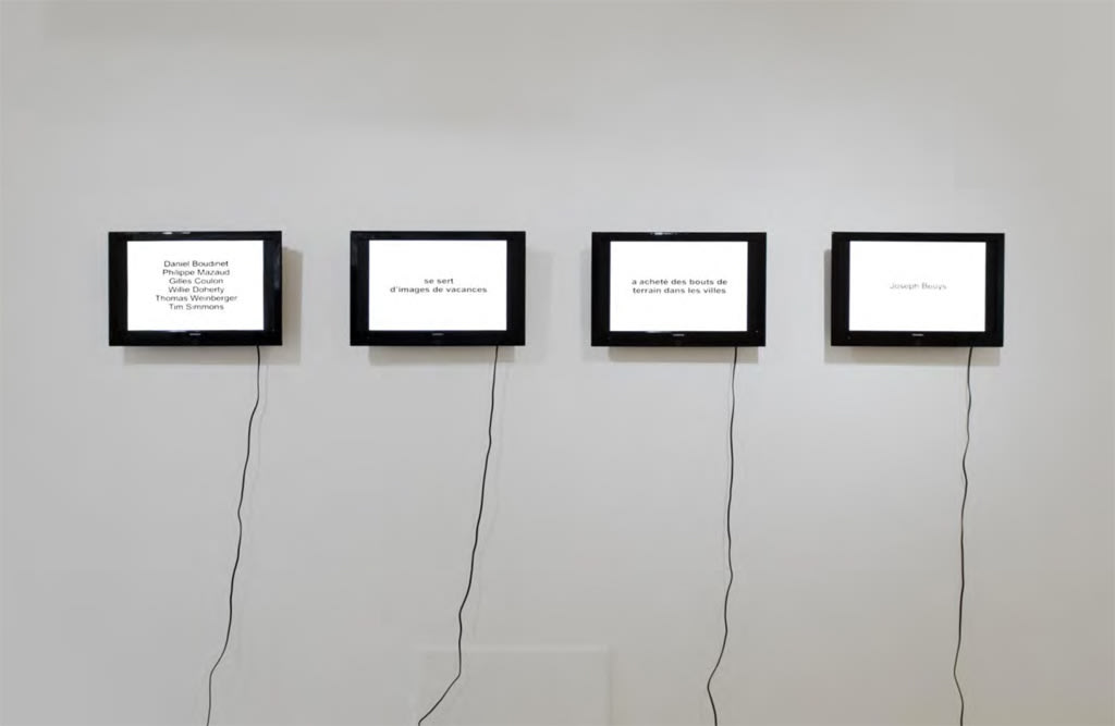 Isabelle LE MINH Listing(détail) Vidéo 4 extraits distincts en boucle d'environ 75 mn chacun 4 distinc loops excerpts, about 75 mn each