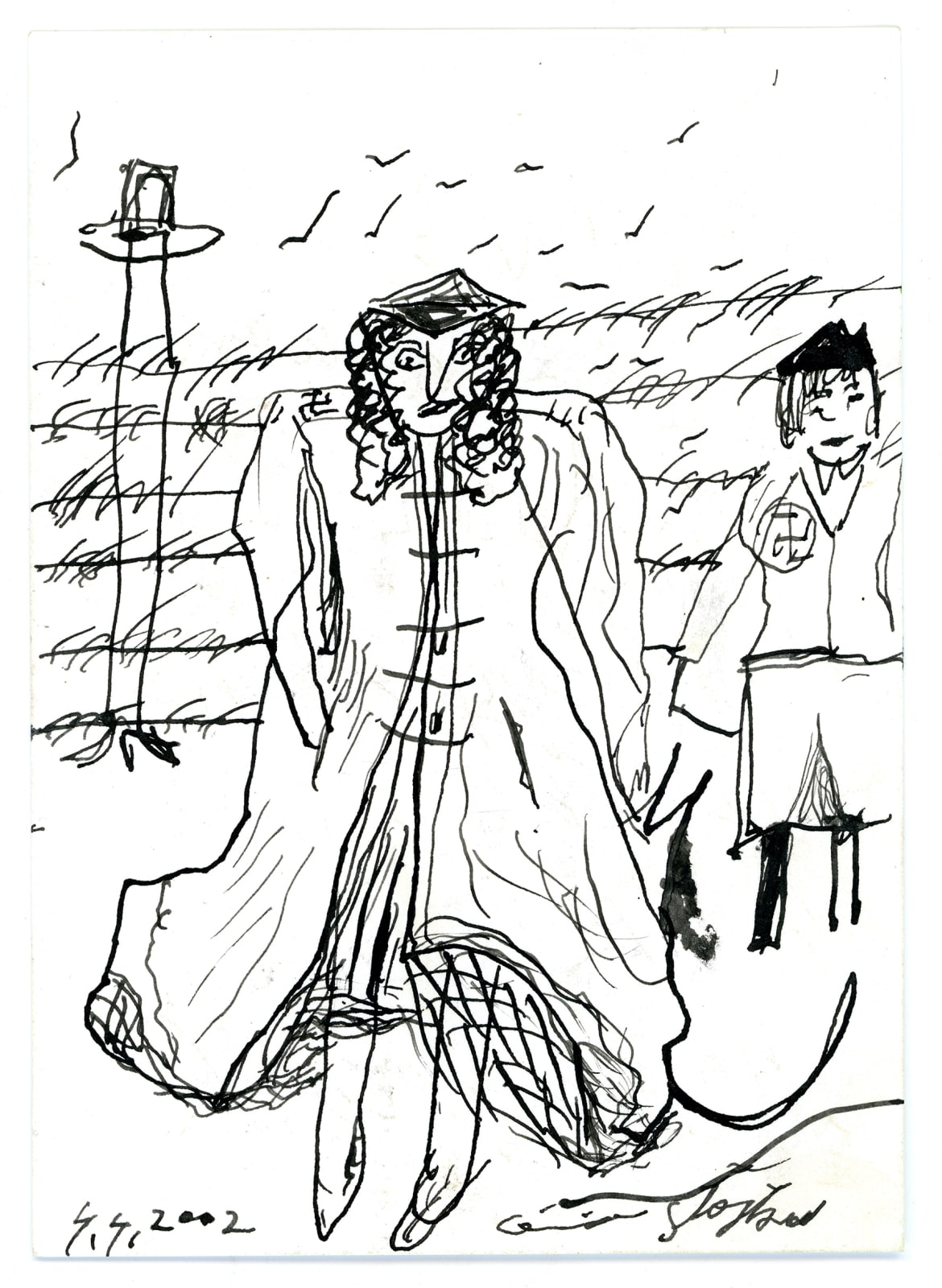 Ceija Stojka, Binz und 2 Frauen... (Binz et deux femmes...), 4 avril 2002