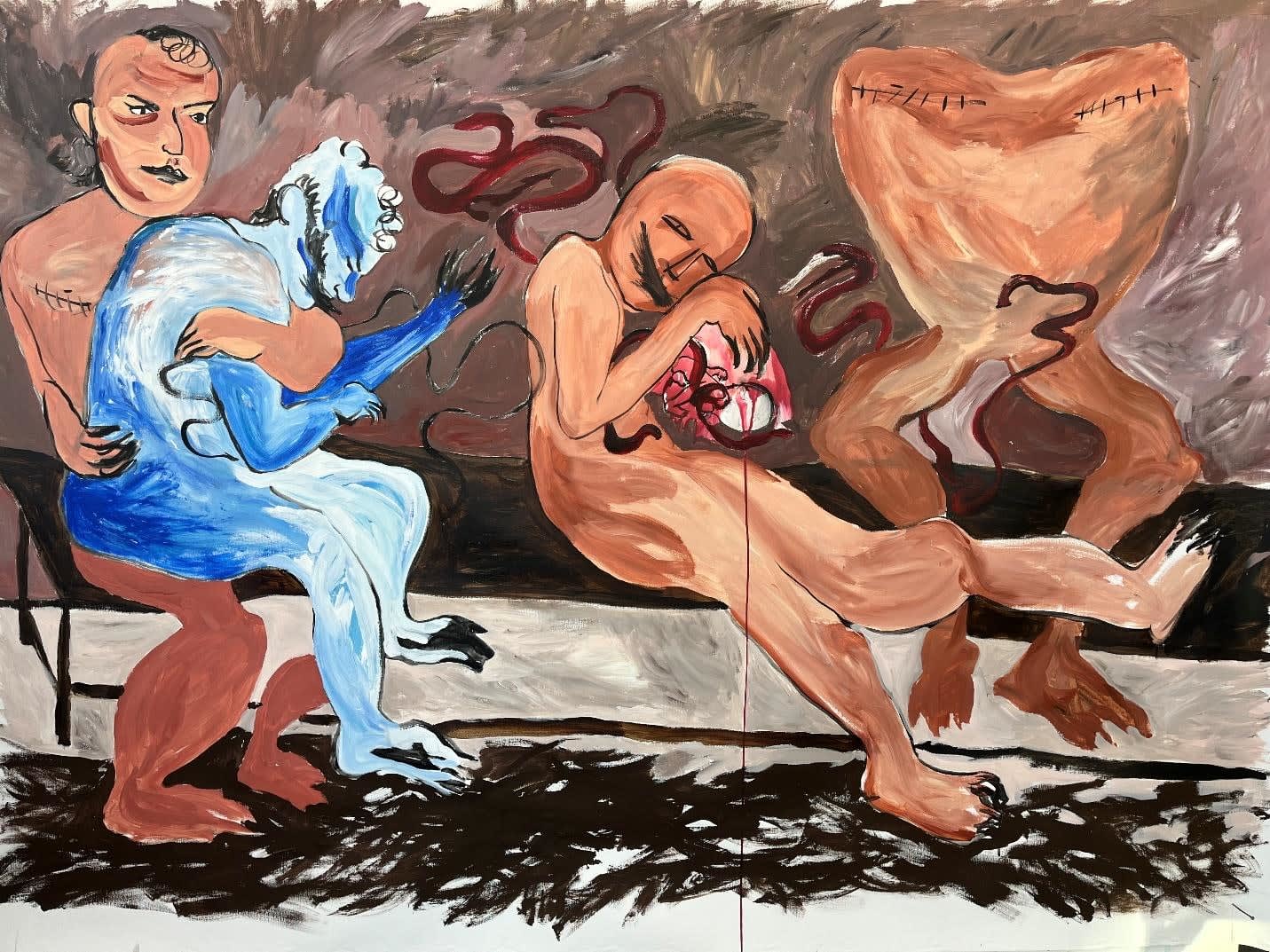Tirdad HASHEMI, Instead of buying meat I sold my legs to the butcher (Butchered Bodies), 2025