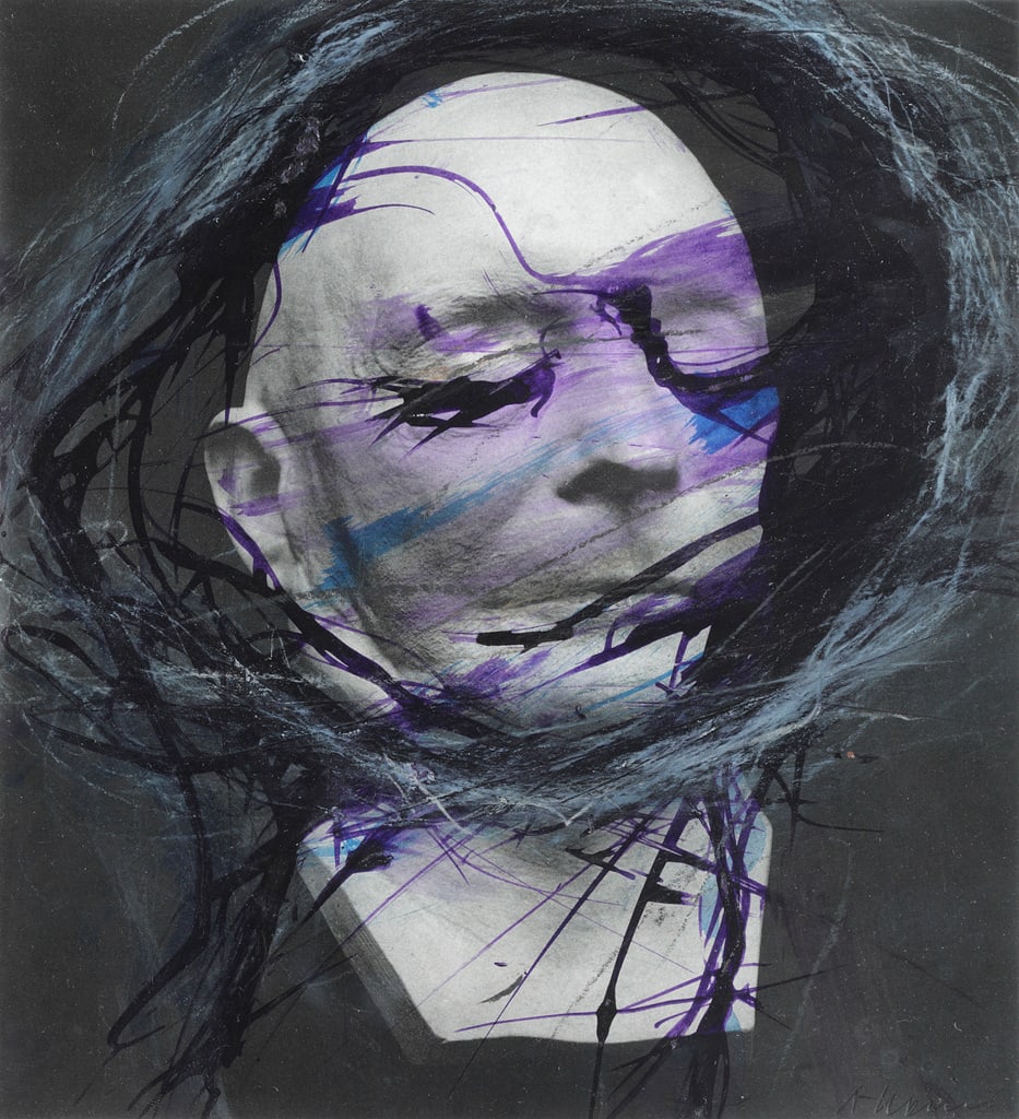 Arnulf Rainer, Masque mortuaire du maréchal de Lattre de Tassigny, 1978