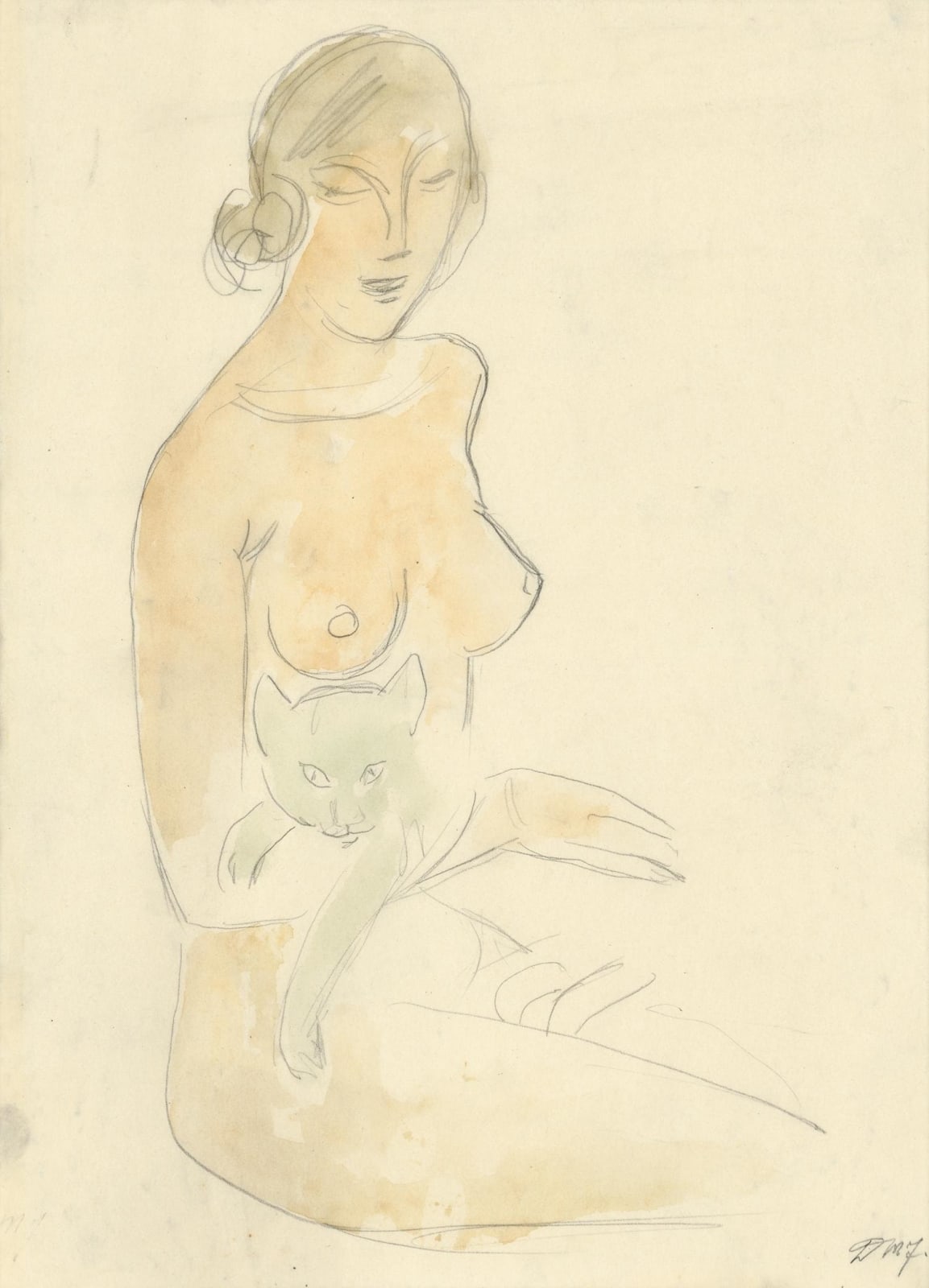 Dorothea Maetzel-Johannsen, Frau mit Katze, 1927