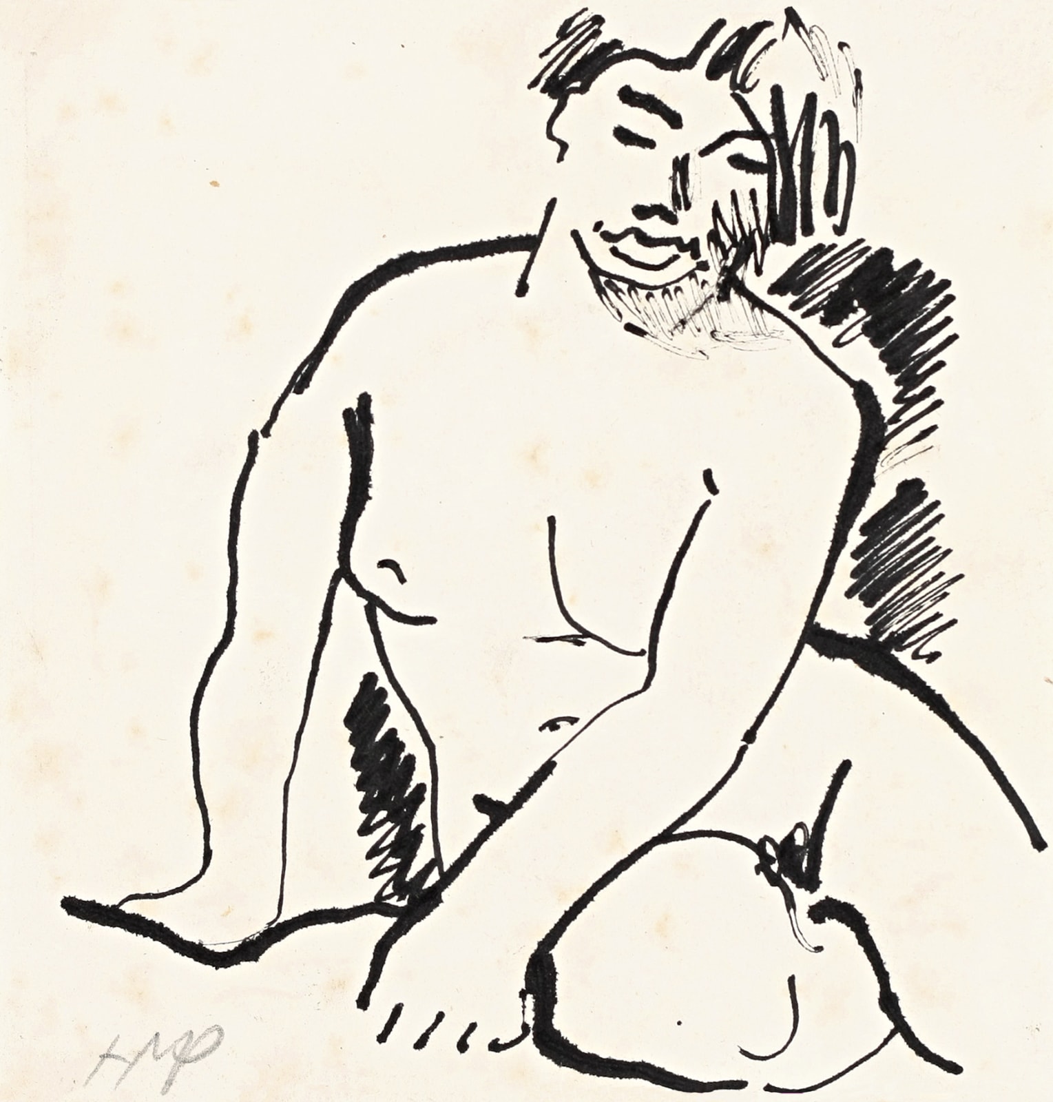 Hermann Max Pechstein, Sitzender Akt, 1916/18
