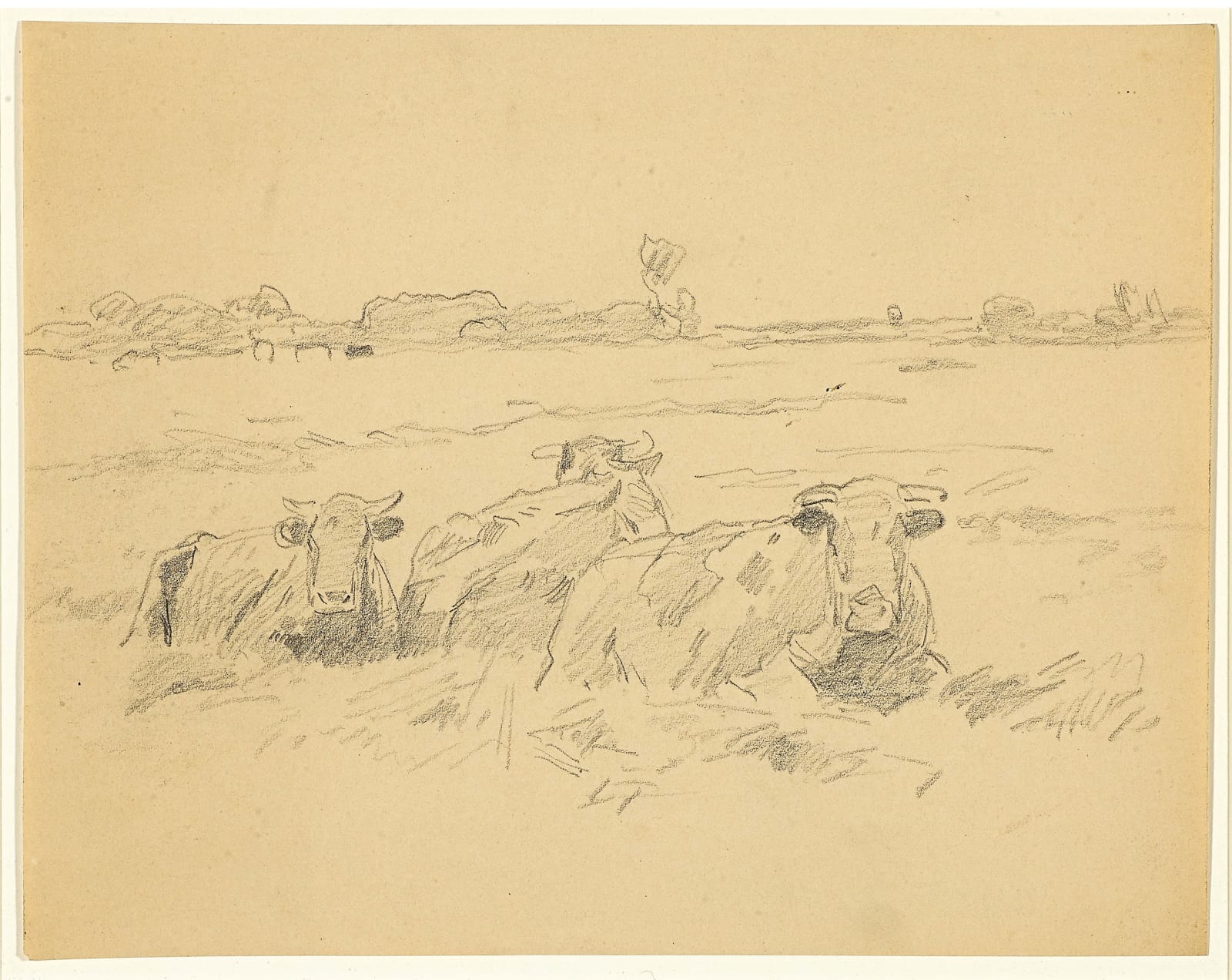 Thomas Herbst, Liegende Kuhherde, um 1890