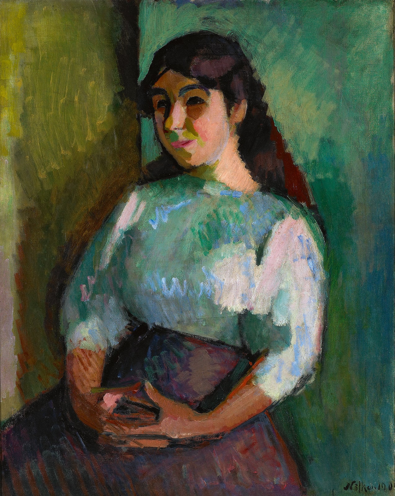 Franz Nölken, Mädchen mit gefalteten Händen, 1909