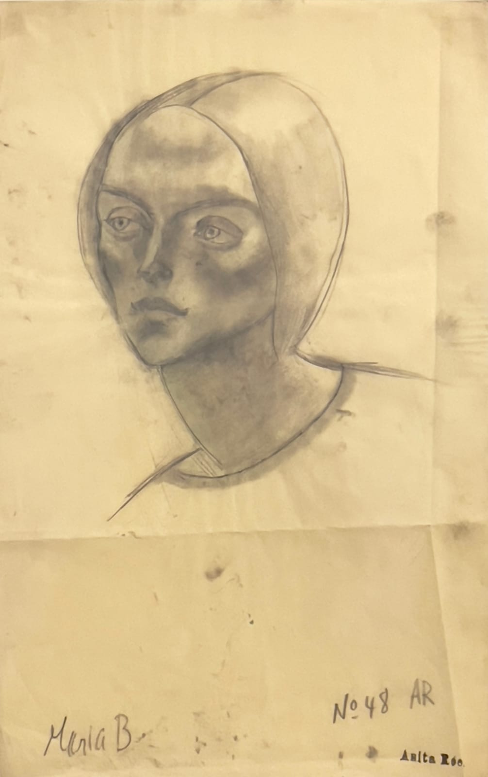 Anita Rée, Porträtstudie von Maria Benemann, 1916