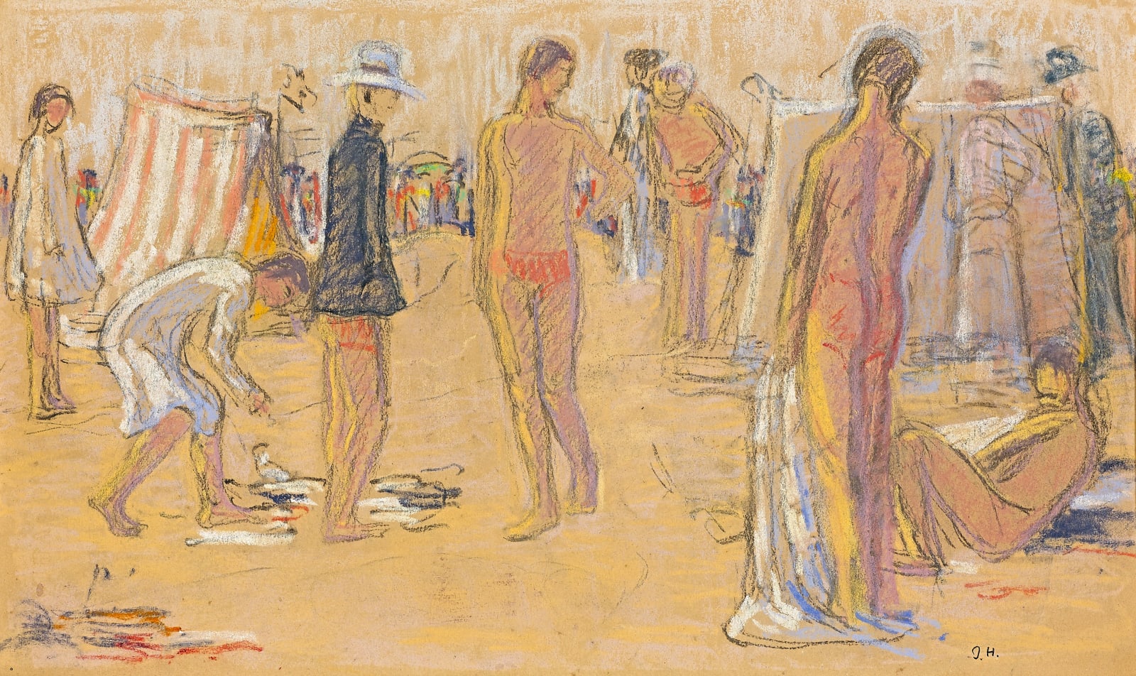 Ivo Hauptmann, Badende am Wannsee, um 1907/08