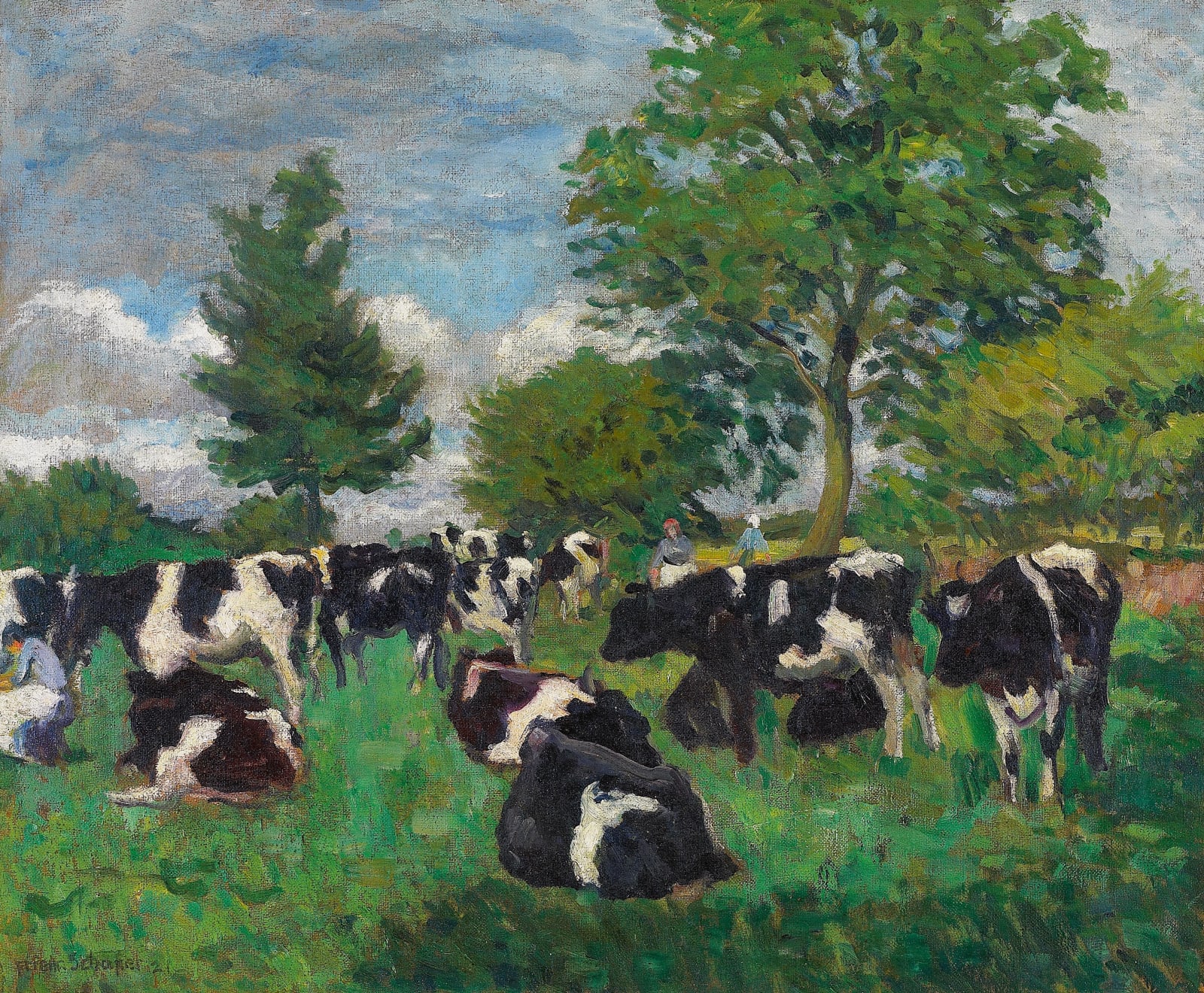 Friedrich Schaper, Beim Melken, 1921