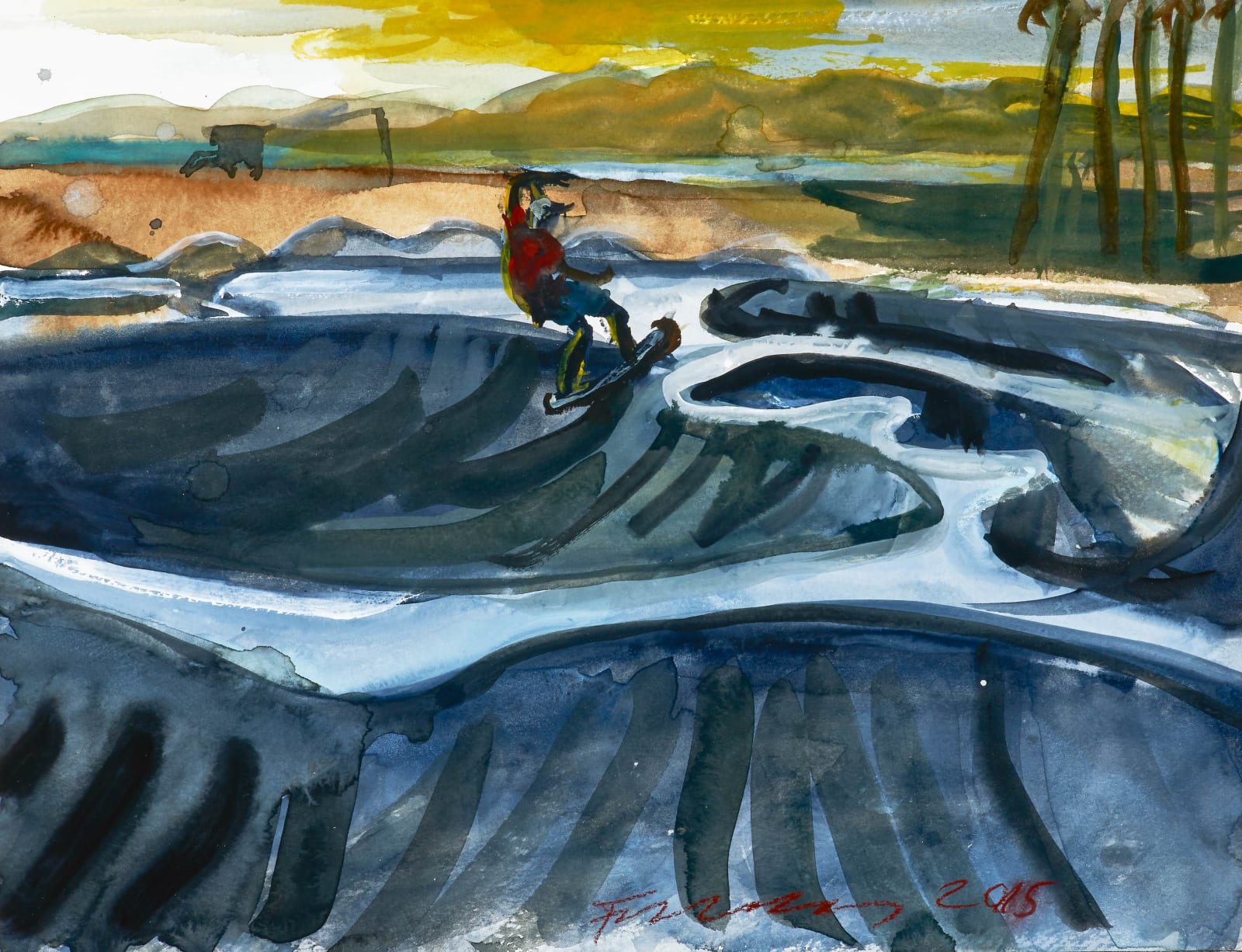 Rainer Fetting, Skatepark, 2015