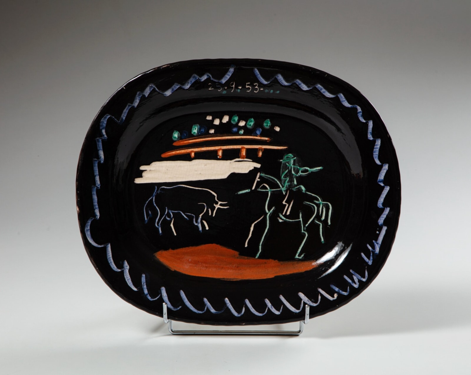 Pablo Picasso, Corrid sur fond noir, 1953