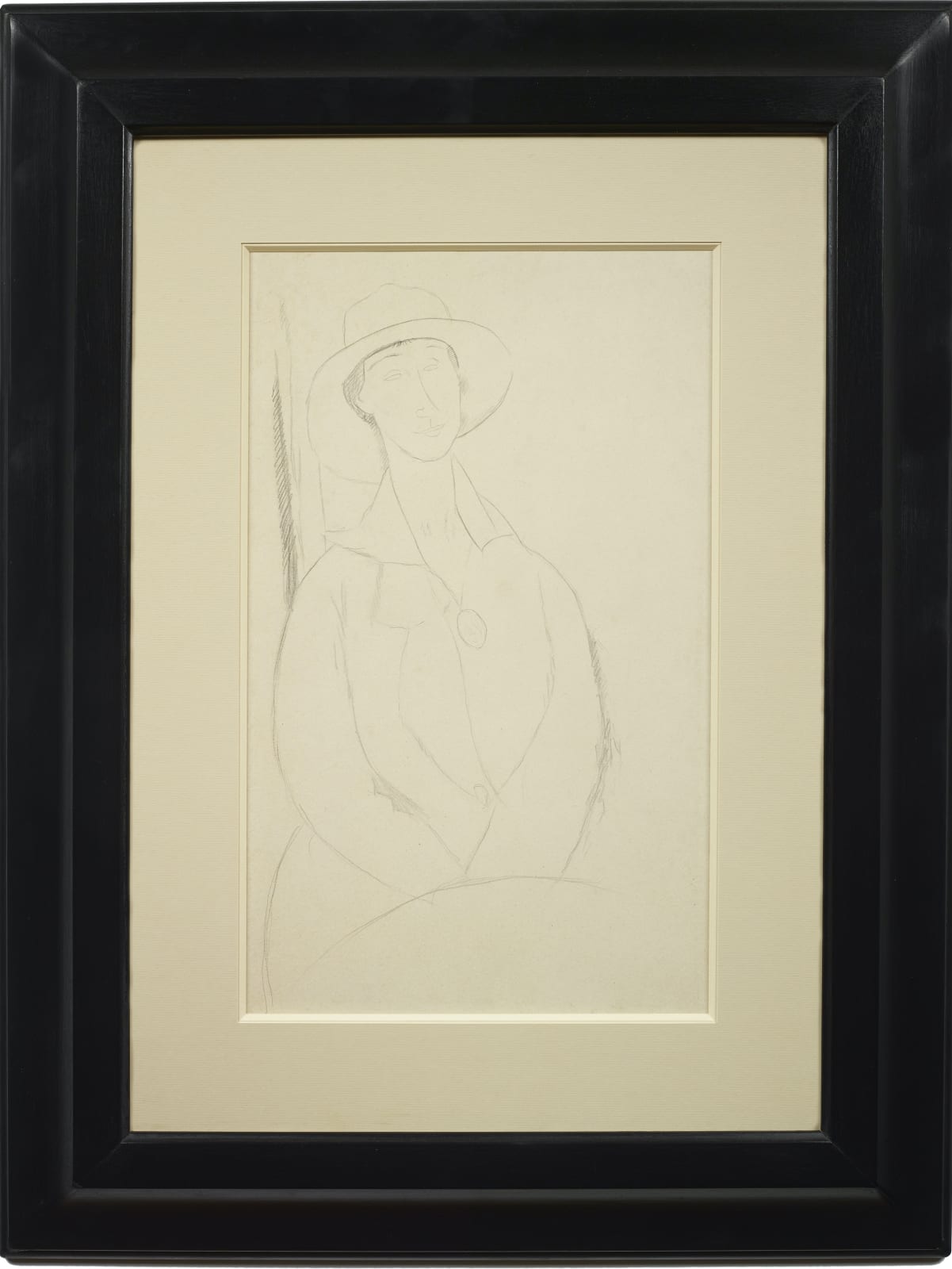 Amedeo Modigliani, La Zborowska (Hanka Zborowska), Jeune femme au chapeau et au médaillon, c. 1918