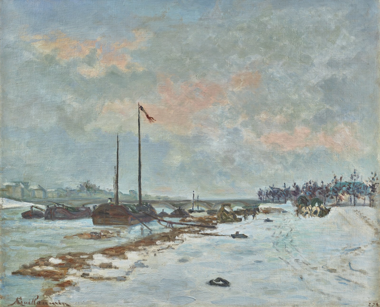 Armand Guillaumin, Le pont d’Austerlitz, Quai de Seine, Paris, 1873
