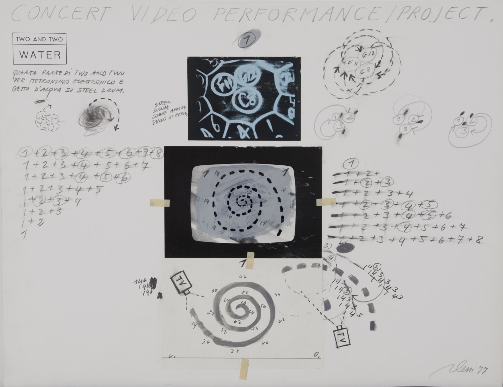 Fabrizio Plessi, Concert Video Performance Project, N° 8, 1975 - 1977