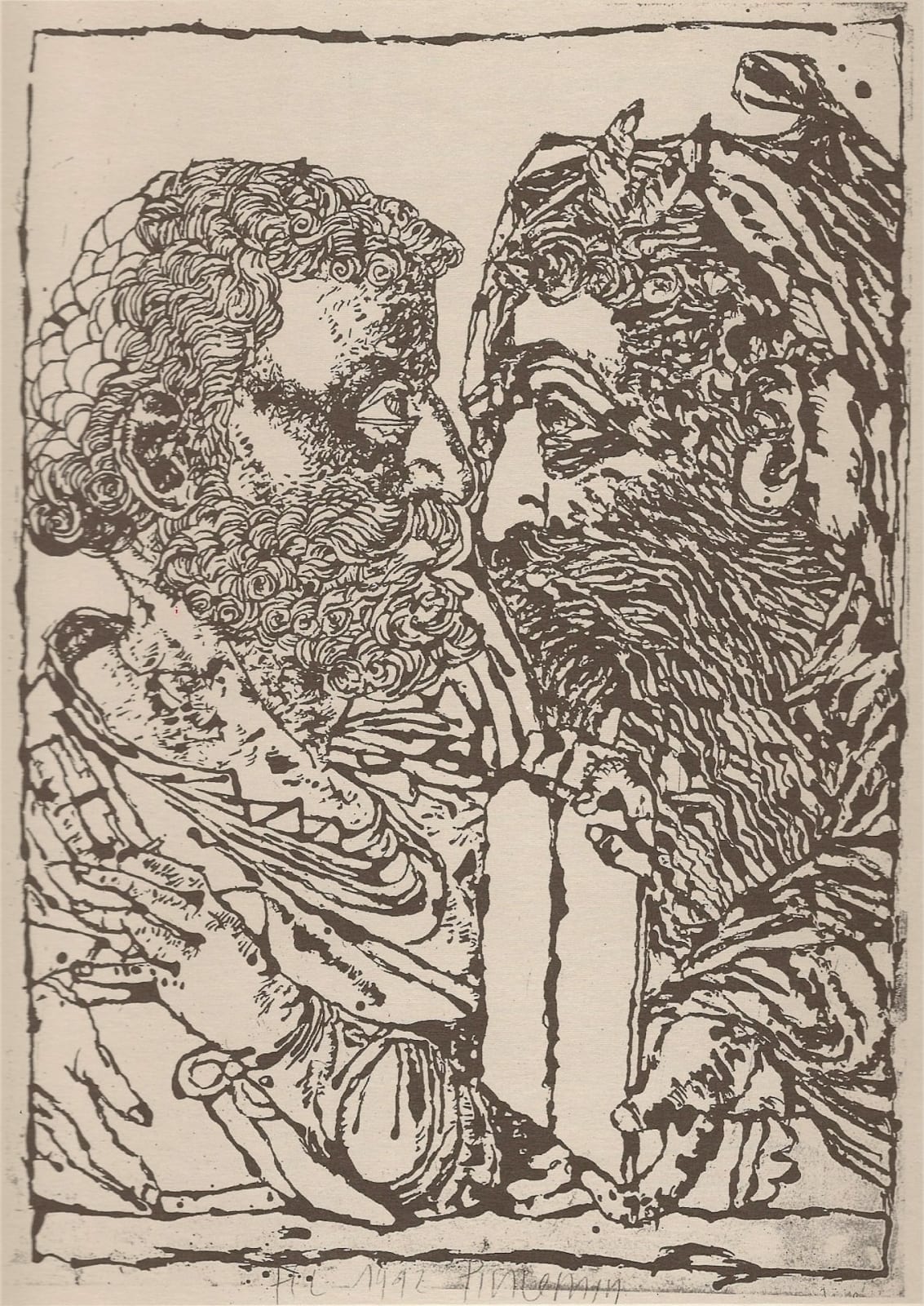 Jean-Pierre Pincemin, Moïse et Saint-Pierre, 1992