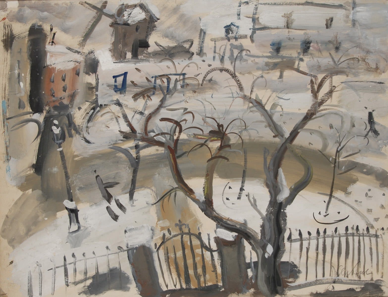 Gen Paul, Montmartre sous la neige, c. 1940