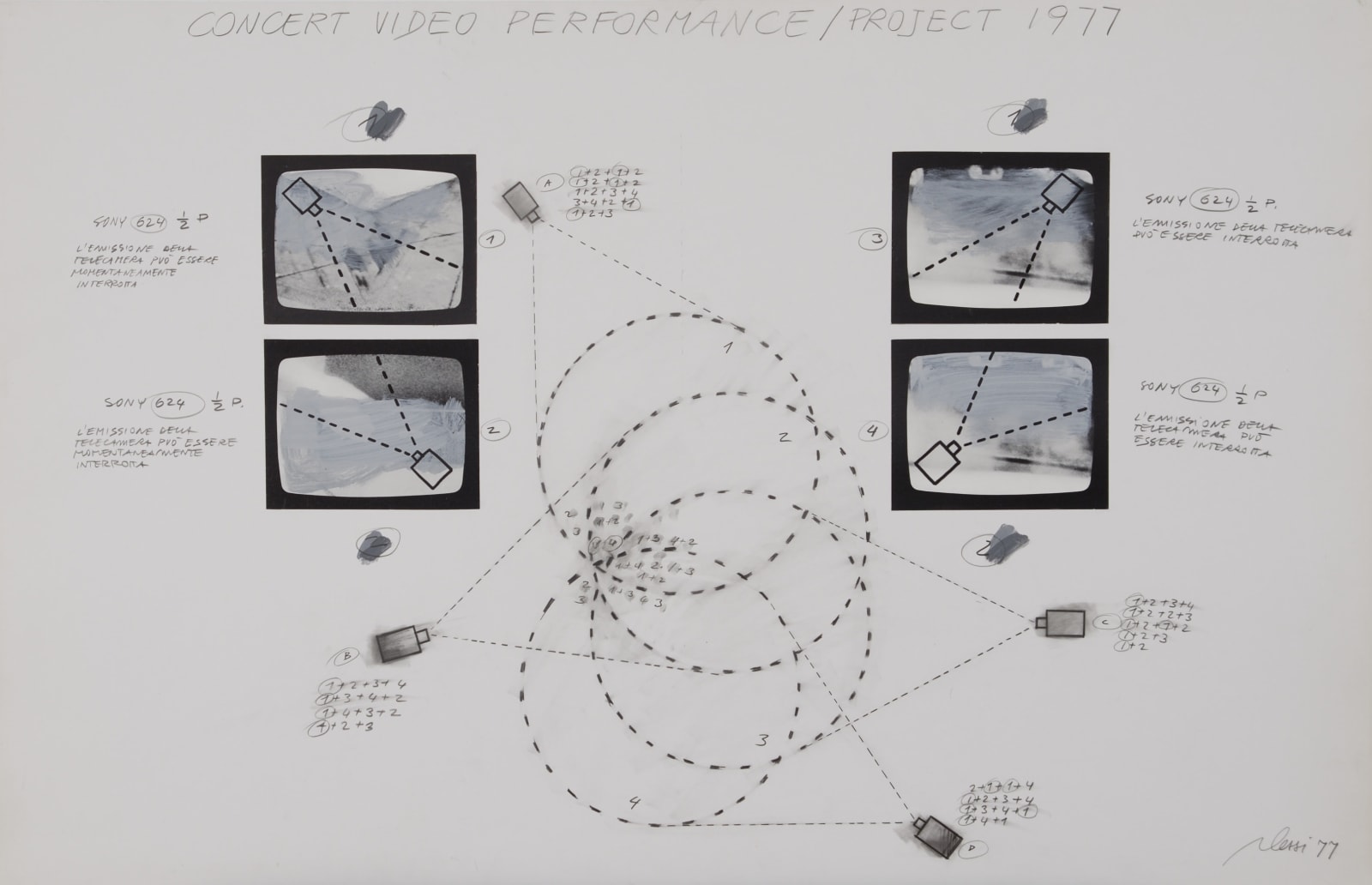 Fabrizio Plessi, Concert Video Performance Project, N° 13, 1975 - 1977